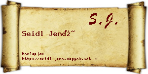 Seidl Jenő névjegykártya