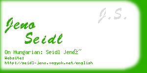 jeno seidl business card